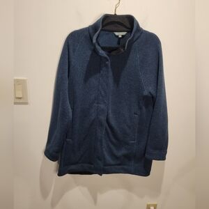 Title Nine Size M Alchemy Blue/Black Zip Up Swacket